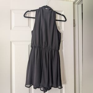 Final Touch Black Sleeveless Mini Romper